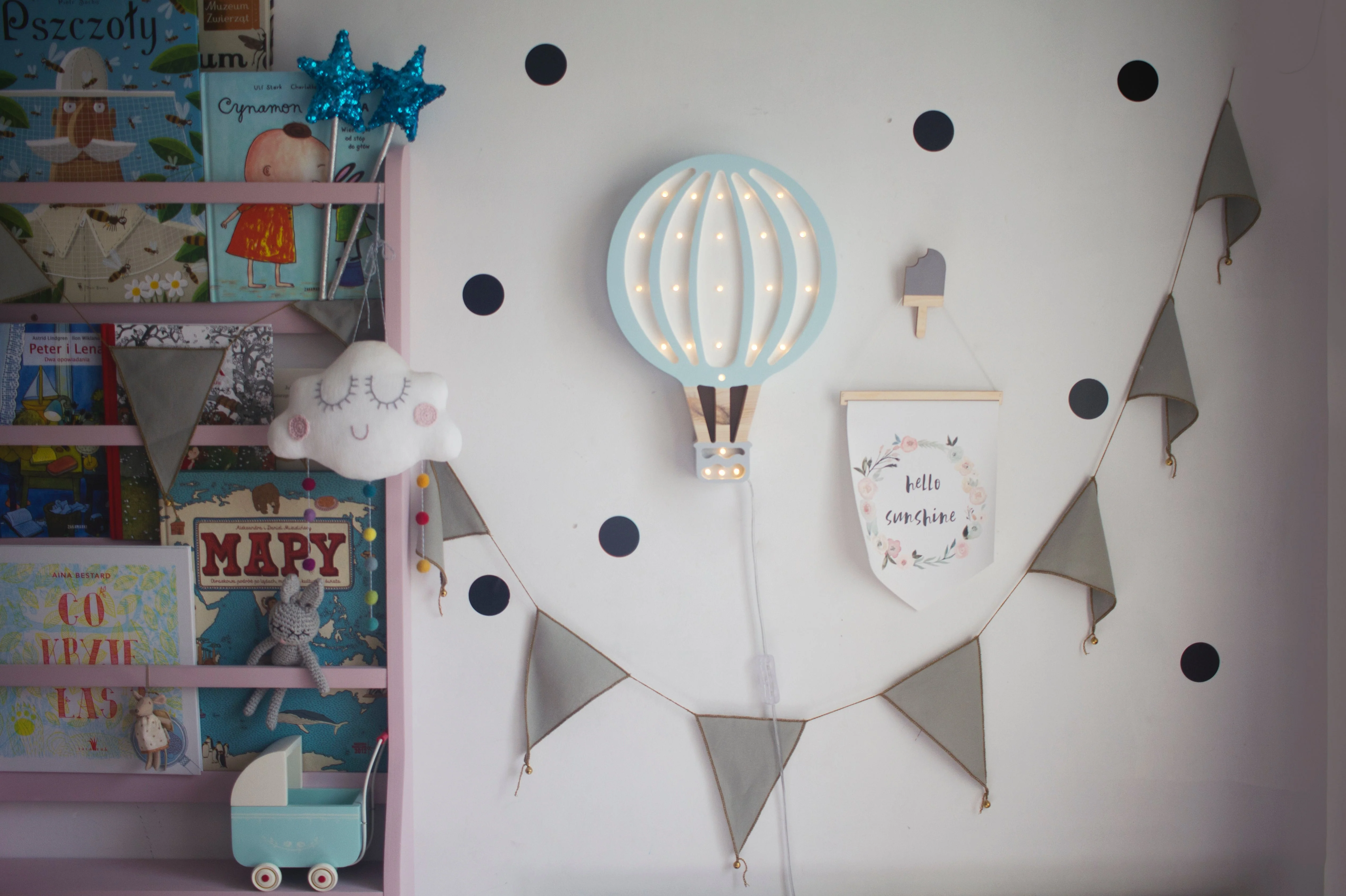 Hot Air Balloon Lamp - Blue - Image 3