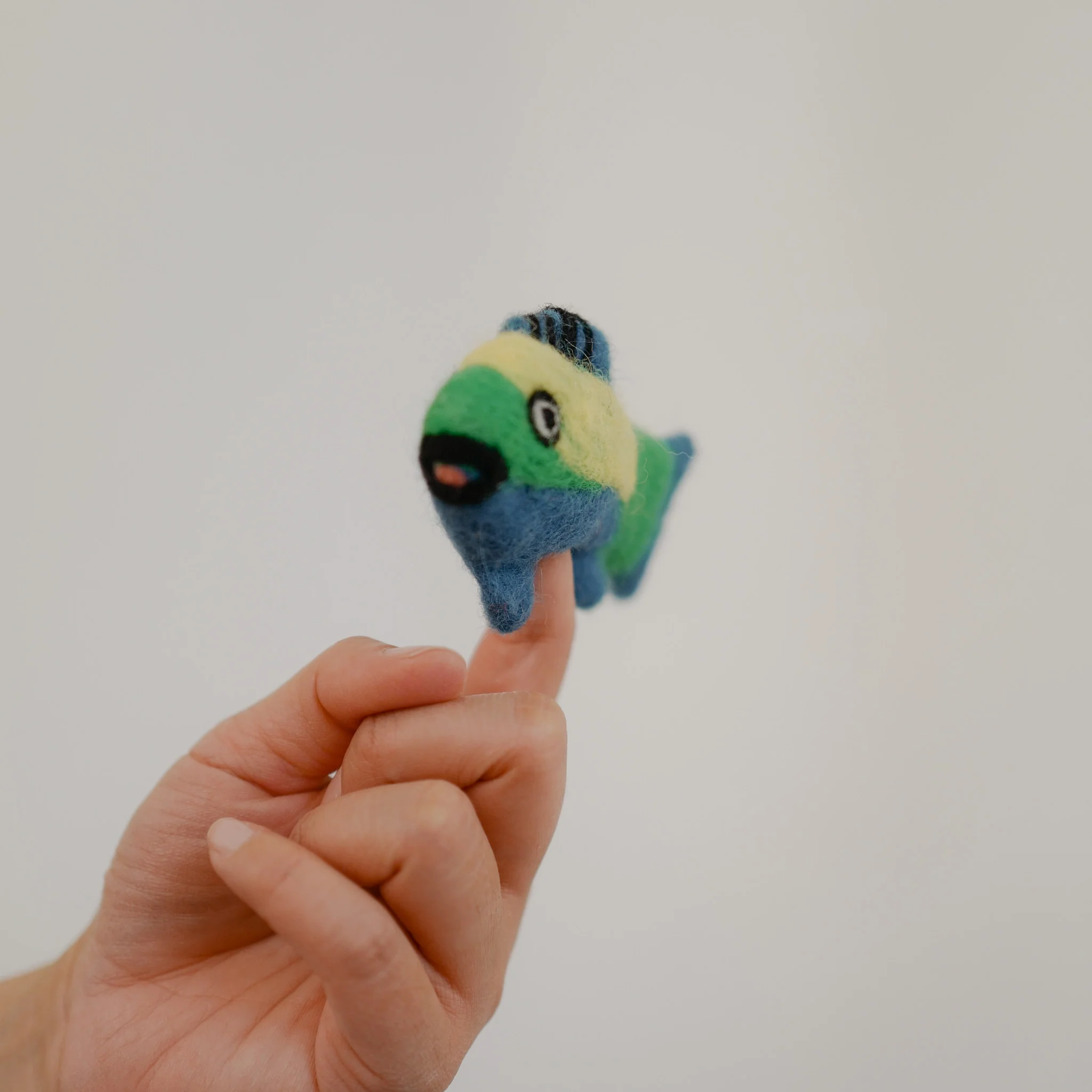 Parrotfish Puppet, Felt Toy, Felt Tropical Fish | Felt Finger Puppet - Image 3