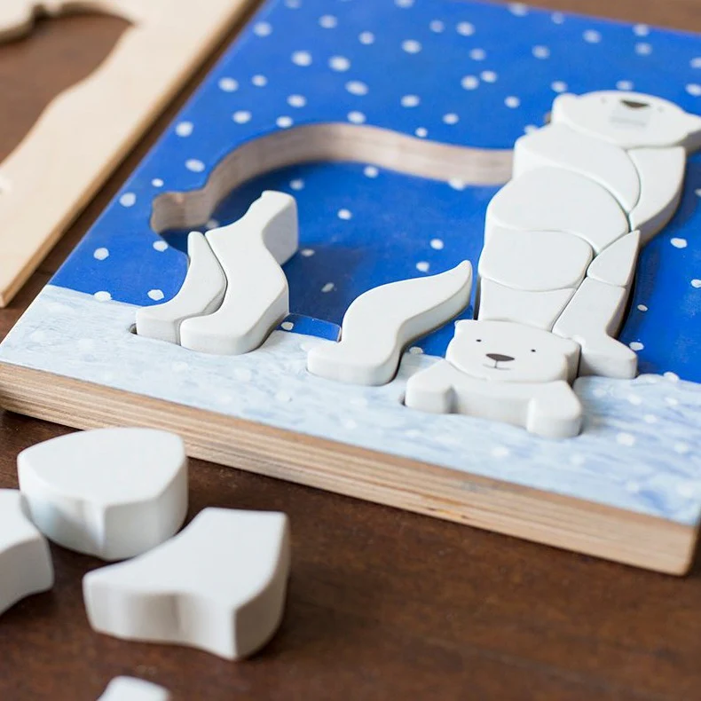Polar Bear Wooden Puzzle - Image 3