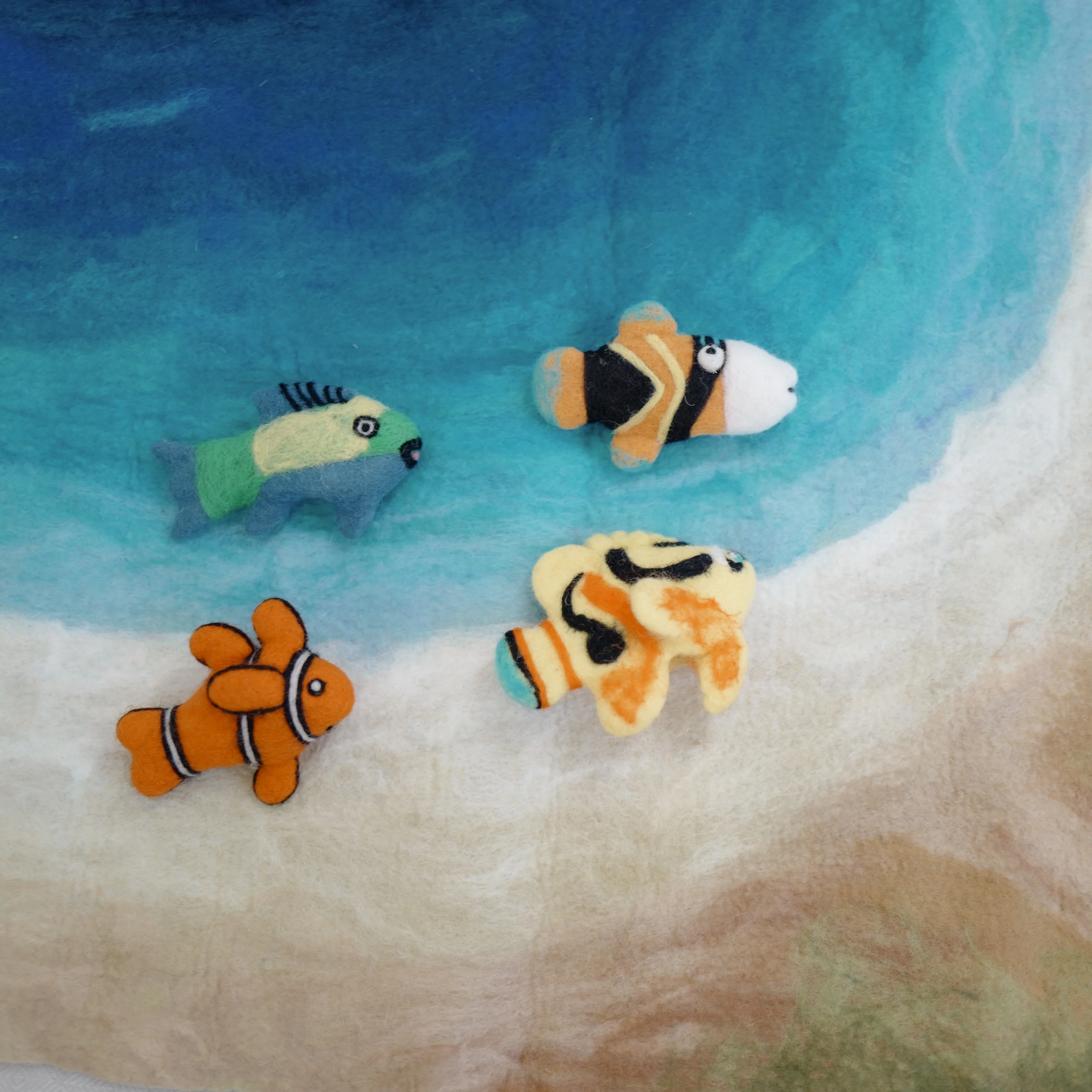 Raccoon Butterflyfish Puppet, Felt Toy, Felt Tropical Fish | Felt Finger Puppet - Image 7