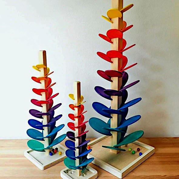 GRÜNSPECHT Rainbow Musical Sound Marble Tree - Large 28" - Image 7