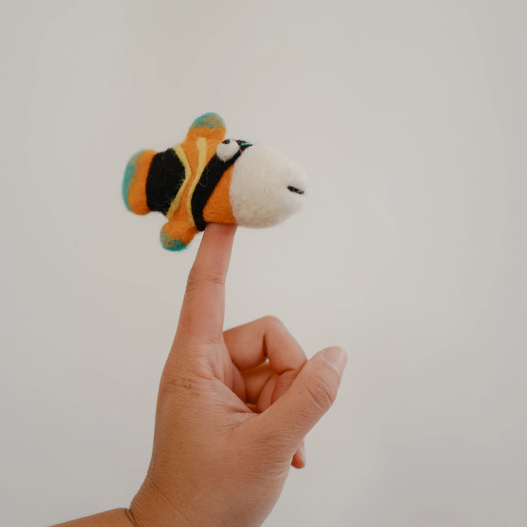 Reef Triggerfish Puppet, Felt Toy, Felt Tropical Fish | Felt Finger Puppet - Image 4