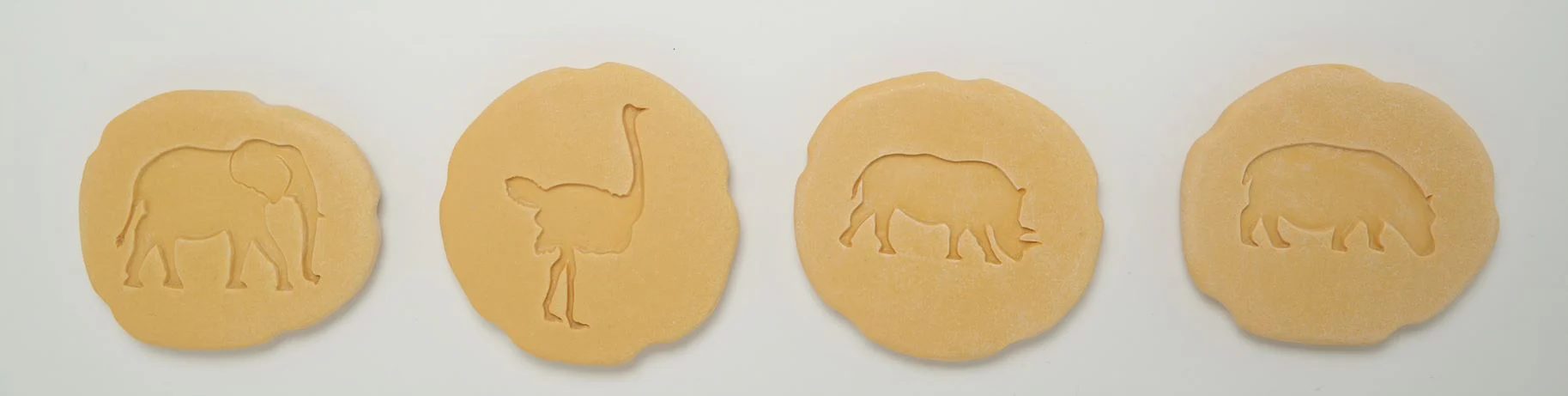 Let's Investigate - Safari Animal Footprint Pebbles Playdough Stamp - Image 6