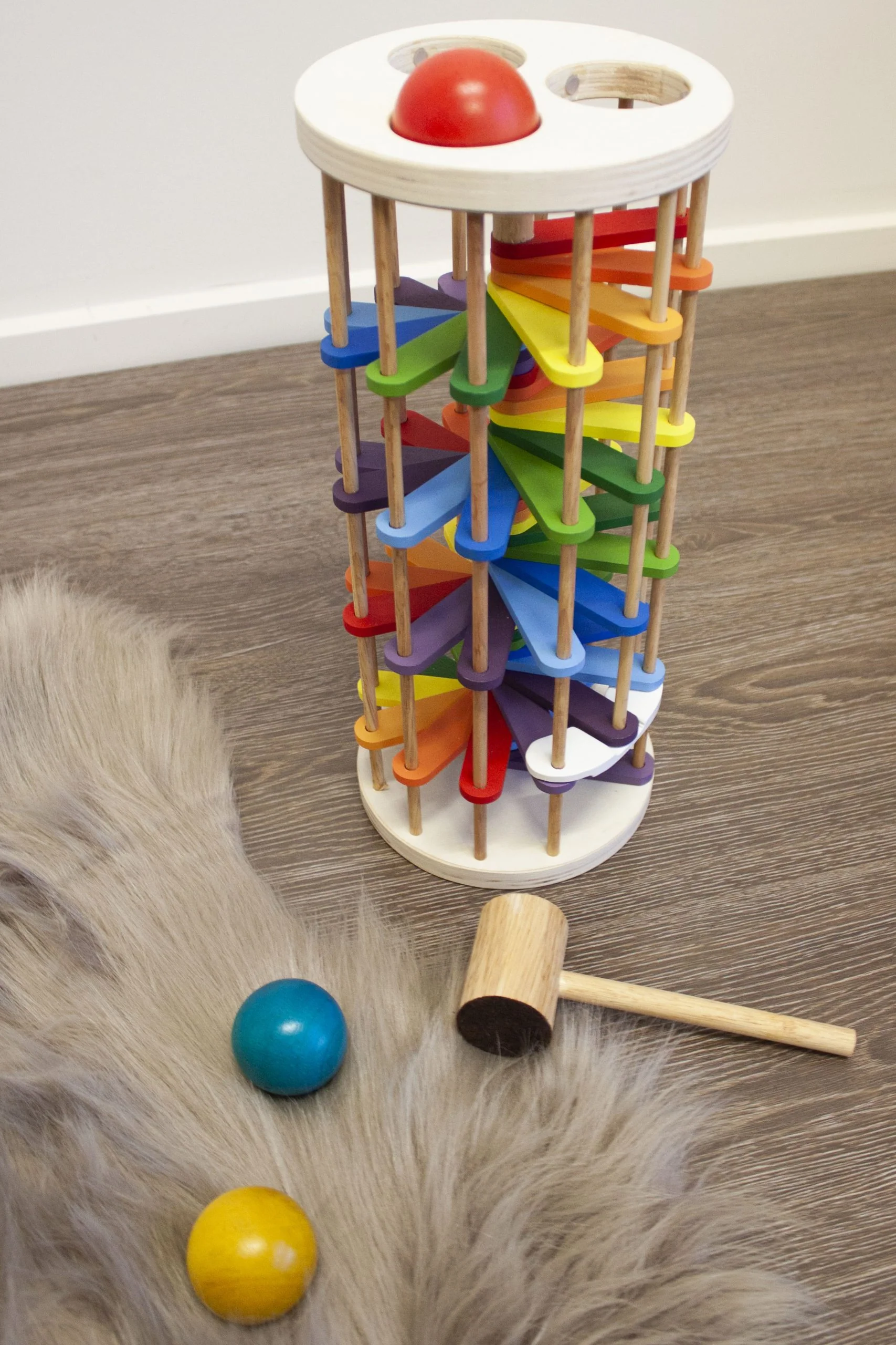 Wooden Pound a Ball Tower by QToys - Image 3