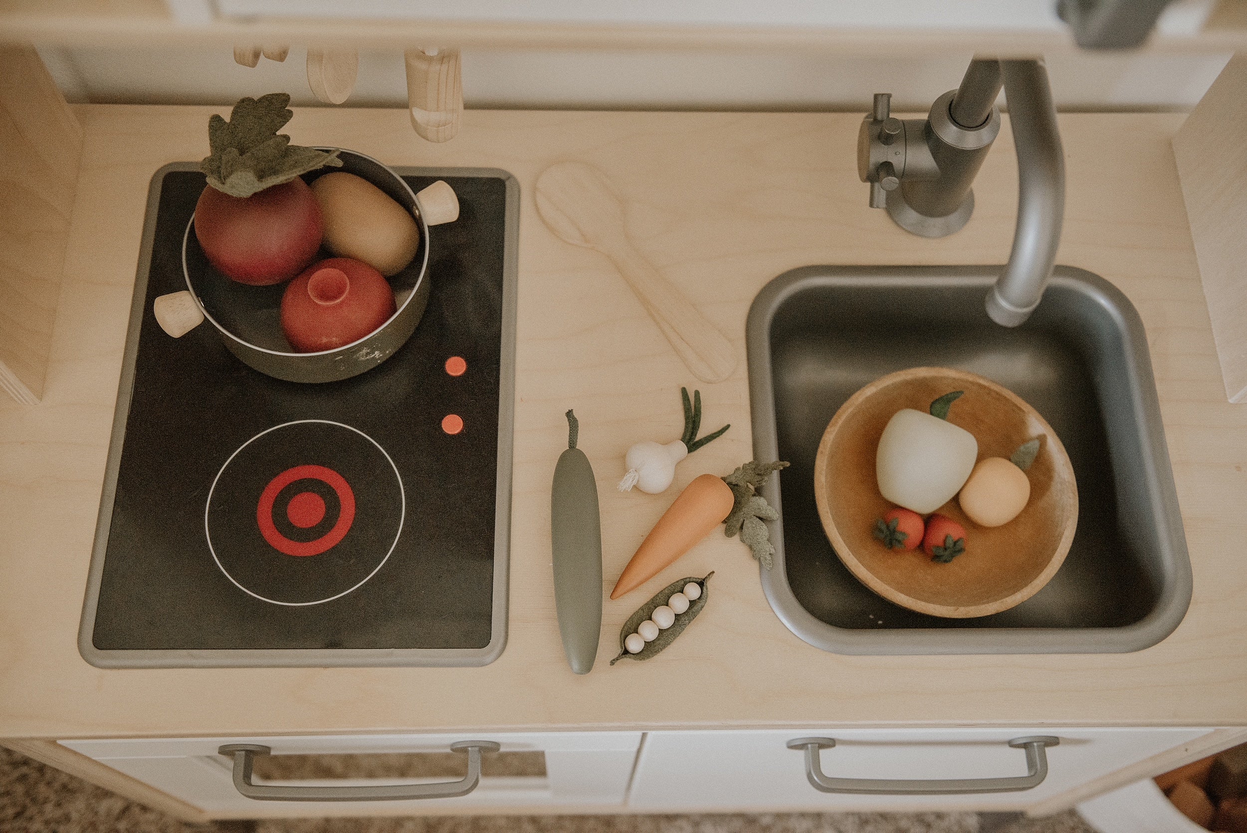Wooden Veggie Salad Set - Image 5